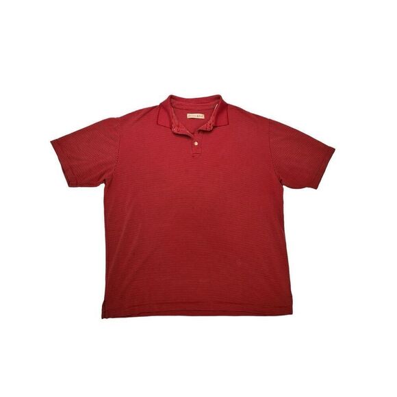 Jamaica Jaxx shirt men’s size XL red textured stripe short sleeve polo modal - Picture 1 of 9